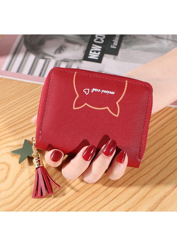 new women's wallet short Korean fashion pattern handbag zipper card bag manufacturer direct sales and wholesale