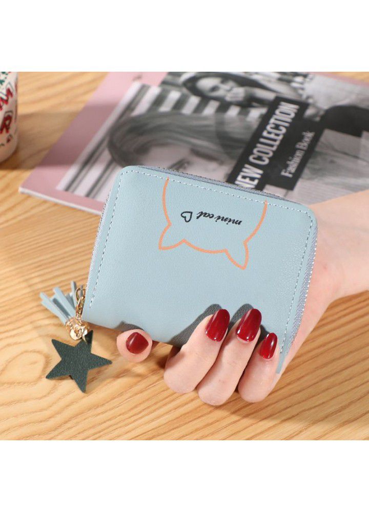  new women's wallet short Korean fashion pattern handbag zipper card bag manufacturer direct sales and wholesale