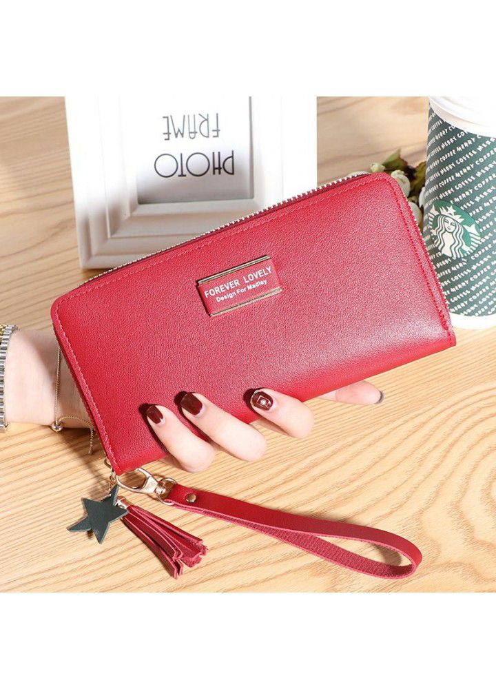  new three fold Long Wallet women's handbag women's fashion Korean version high-capacity zipper wallet wallet