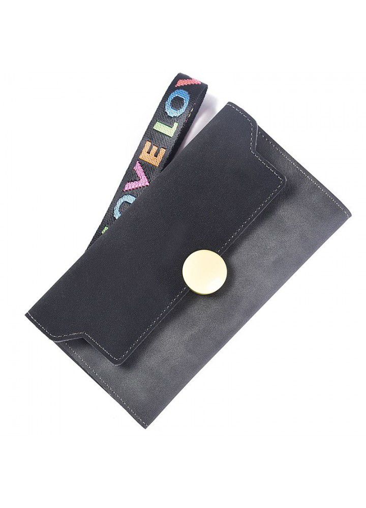 New Student Wallet Korean frosted multi card zipper wallet women's long handbag 30% off wholesale