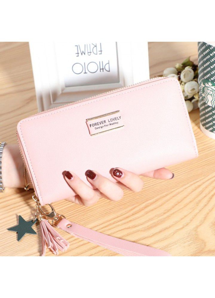  new three fold Long Wallet women's handbag women's fashion Korean version high-capacity zipper wallet wallet