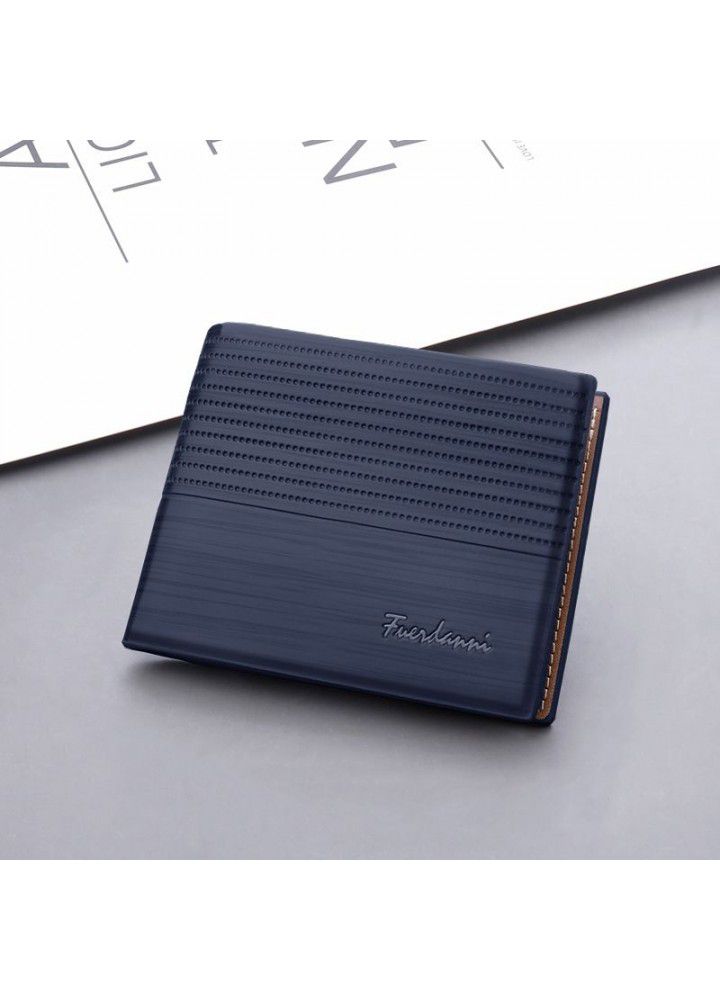 Horizontal men's wallet short leisure multi card cross-border hot sale Korean Fashion Wallet soft leather men's wallet Retro