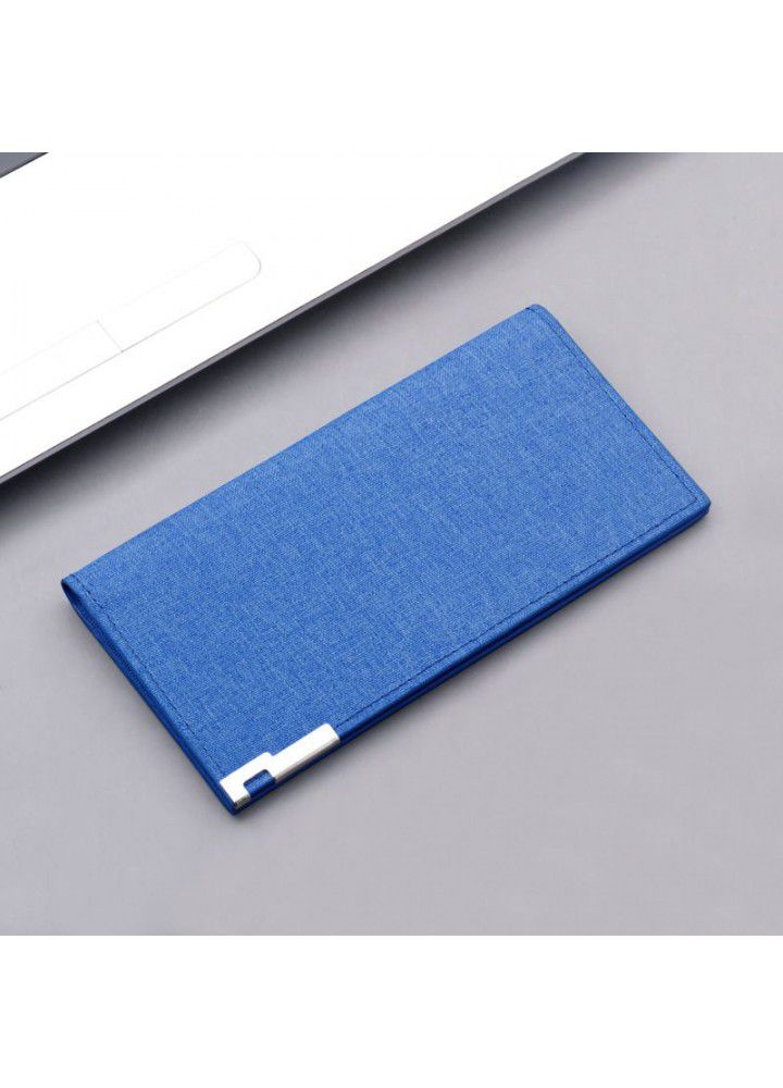 Canvas Wallet men's long college student leisure wallet ultra-thin multi card seat driver's license personalized wallet woman