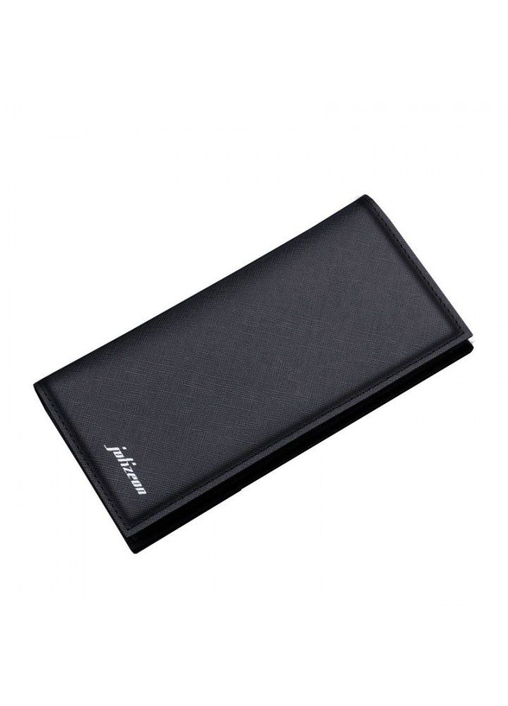 New wallet men's Korean version trendy long cross pattern wallet fashion multi card position simple wallet manufacturer direct sales