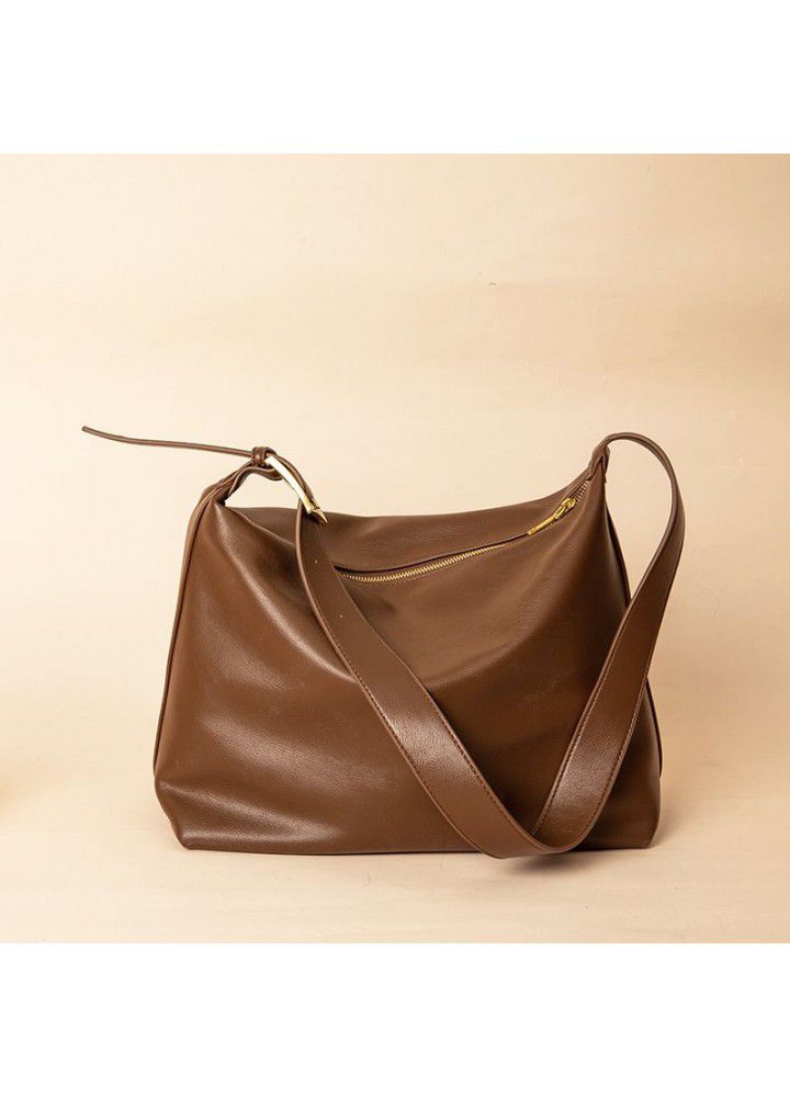 Bag women's Bag Messenger Bag large capacity single shoulder bag soft leather versatile soft collapse extremely simple  new Tote Bag
