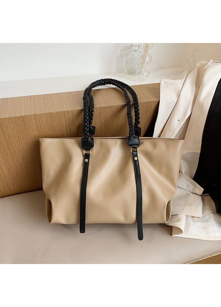 Big bag women's  new fashion high-capacity autumn and winter fashion tote bag net red versatile simple single Shoulder Messenger Bag 