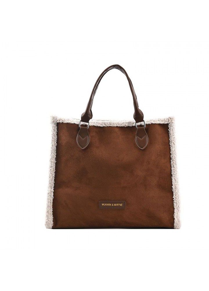 Versatile ins bag women's large capacity  New Fashion Shoulder Bag autumn winter texture retro portable Tote Bag 