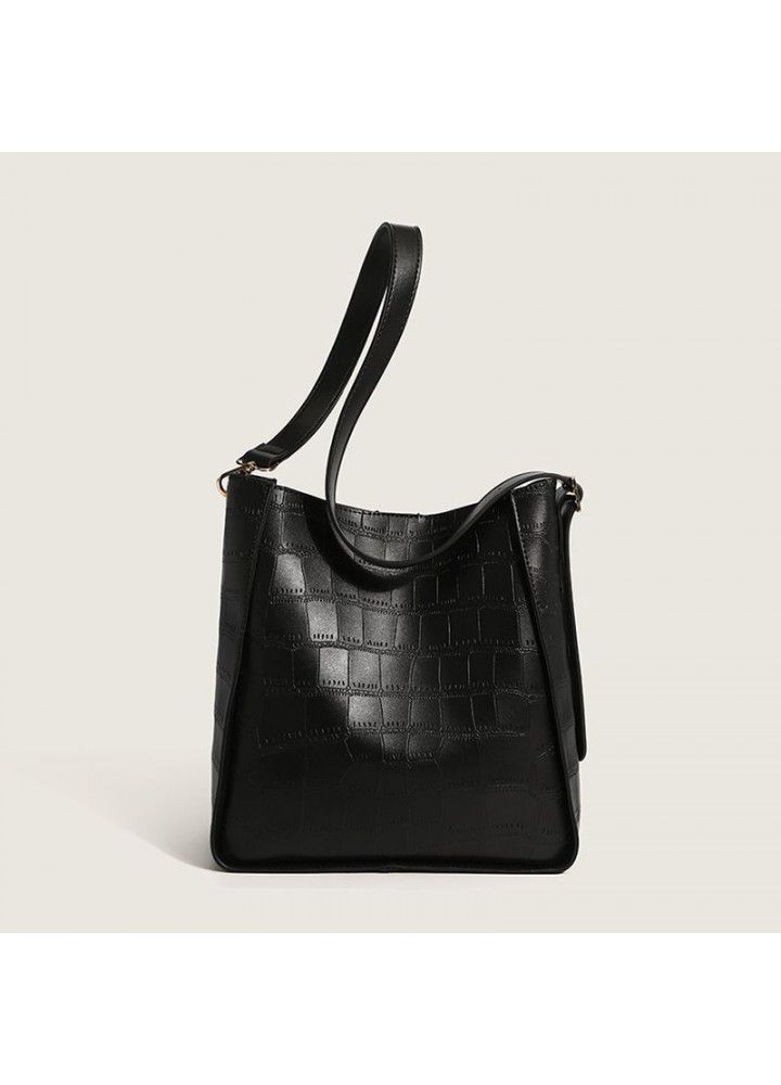 Bucket Bag Fashion  new stone pattern shoulder bag small simple large capacity Tote Bag issued in Guangzhou 
