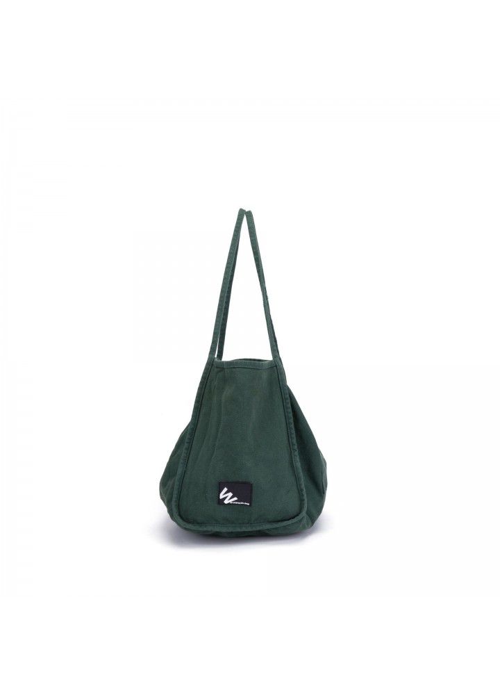 Fashion tote bag shoulder strap Open Single Shoulder Bag Canvas solid color large capacity shopping bag 