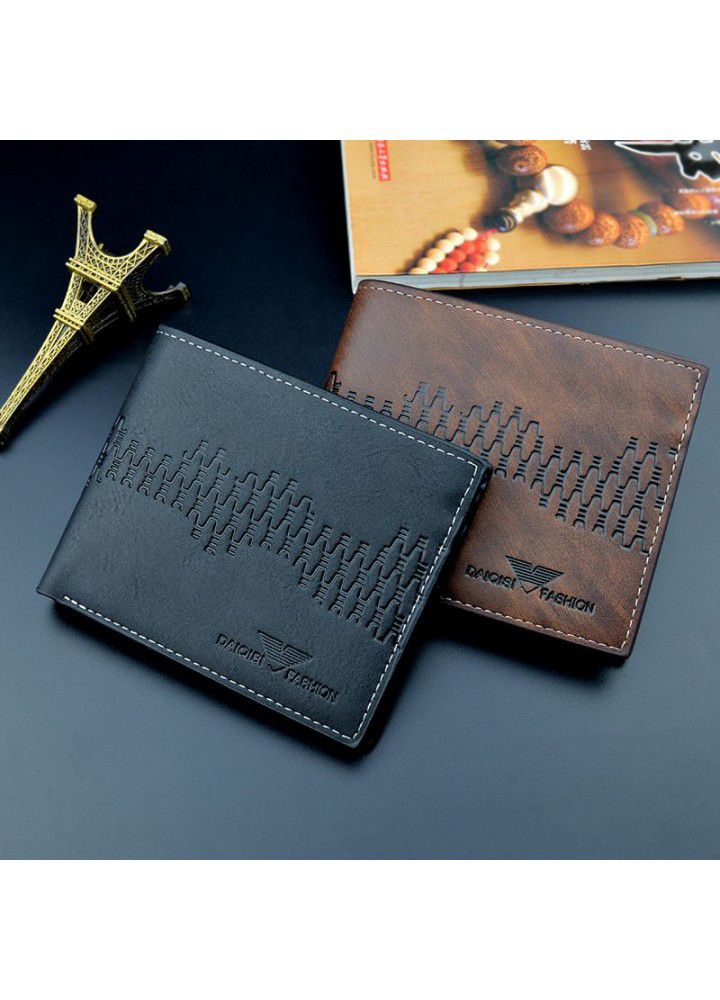 New men's wallet men's short fashion Thin Wallet multi card 30% off youth zipper horizontal business soft Wallet 