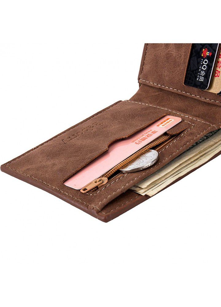 Cross border manufacturers men's wallet short change wallet US dollar bag men's bag fixed money wholesale spot 