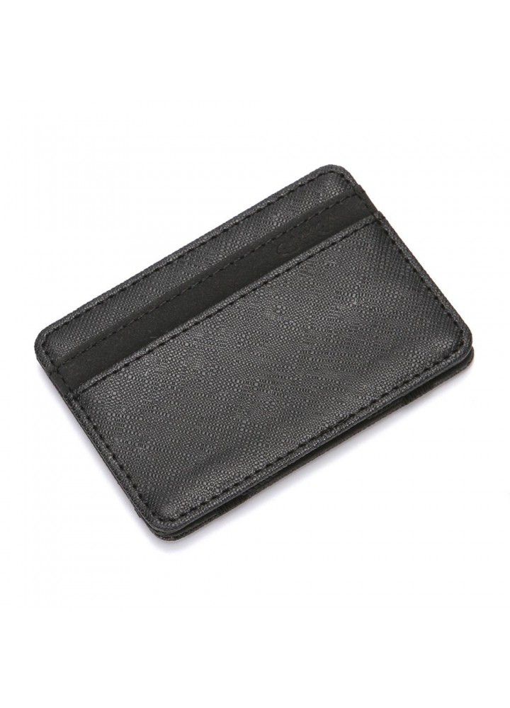 Cross border Pu Magic Wallet creative zero wallet men's cross pattern wallet wallet bank credit card bag 