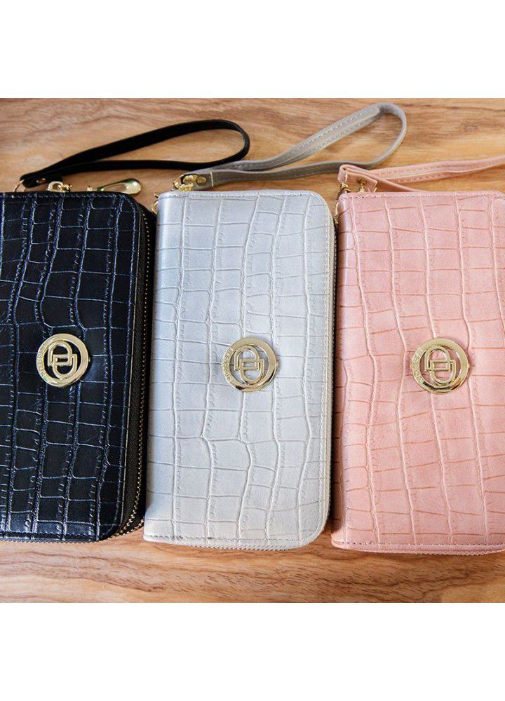  new women's purse double layer long women's handbag double zipper fashion fashion multi card position high-capacity grab