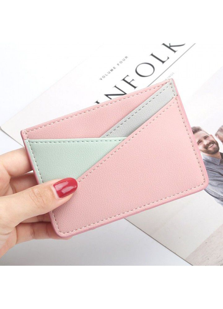 Card bag women's small ultra-thin mini card bag cute Korean simple driving license card cover zero wallet style