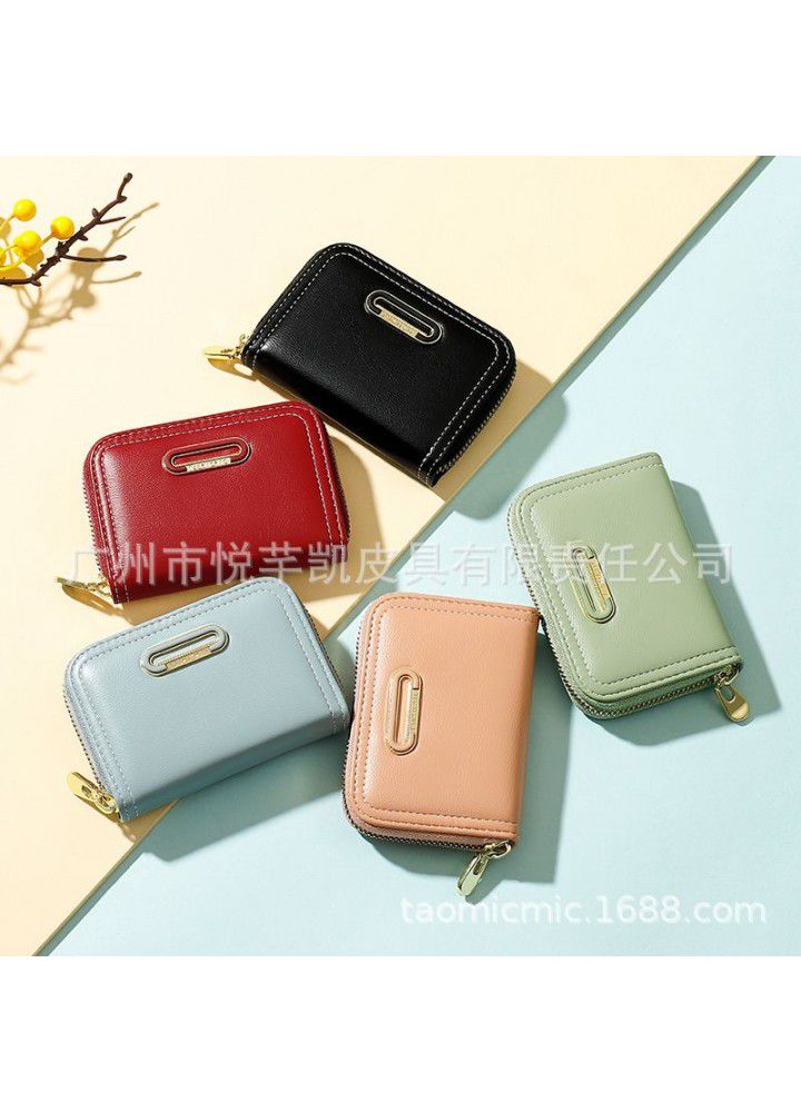 Yueqiankai new Korean version cross-border trend women's organ card bag ins foreign trade zipper handbag wholesale