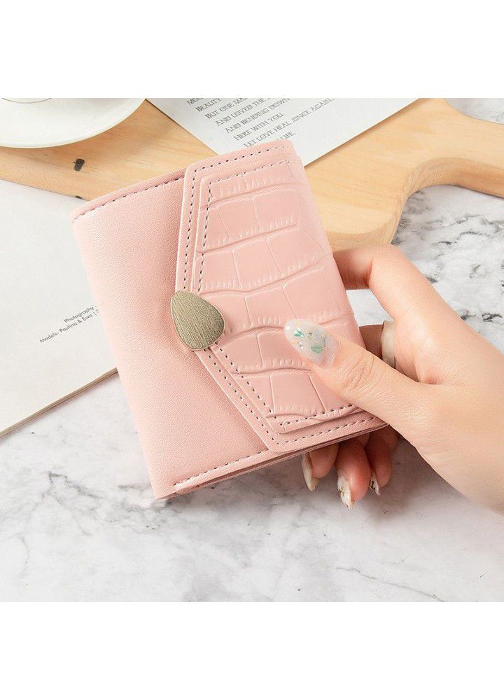  new small wallet women's Korean version anti degaussing small, fresh, small and simple women's thin multi card zero wallet